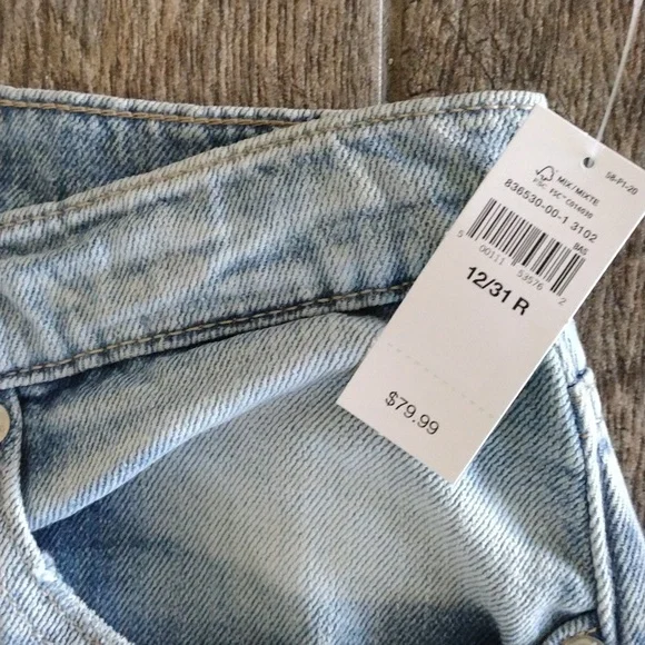 GAP Factory High Rise Wide-Leg Cargo Jeans. Size: 12/31 Regular - Picture 8 of 11